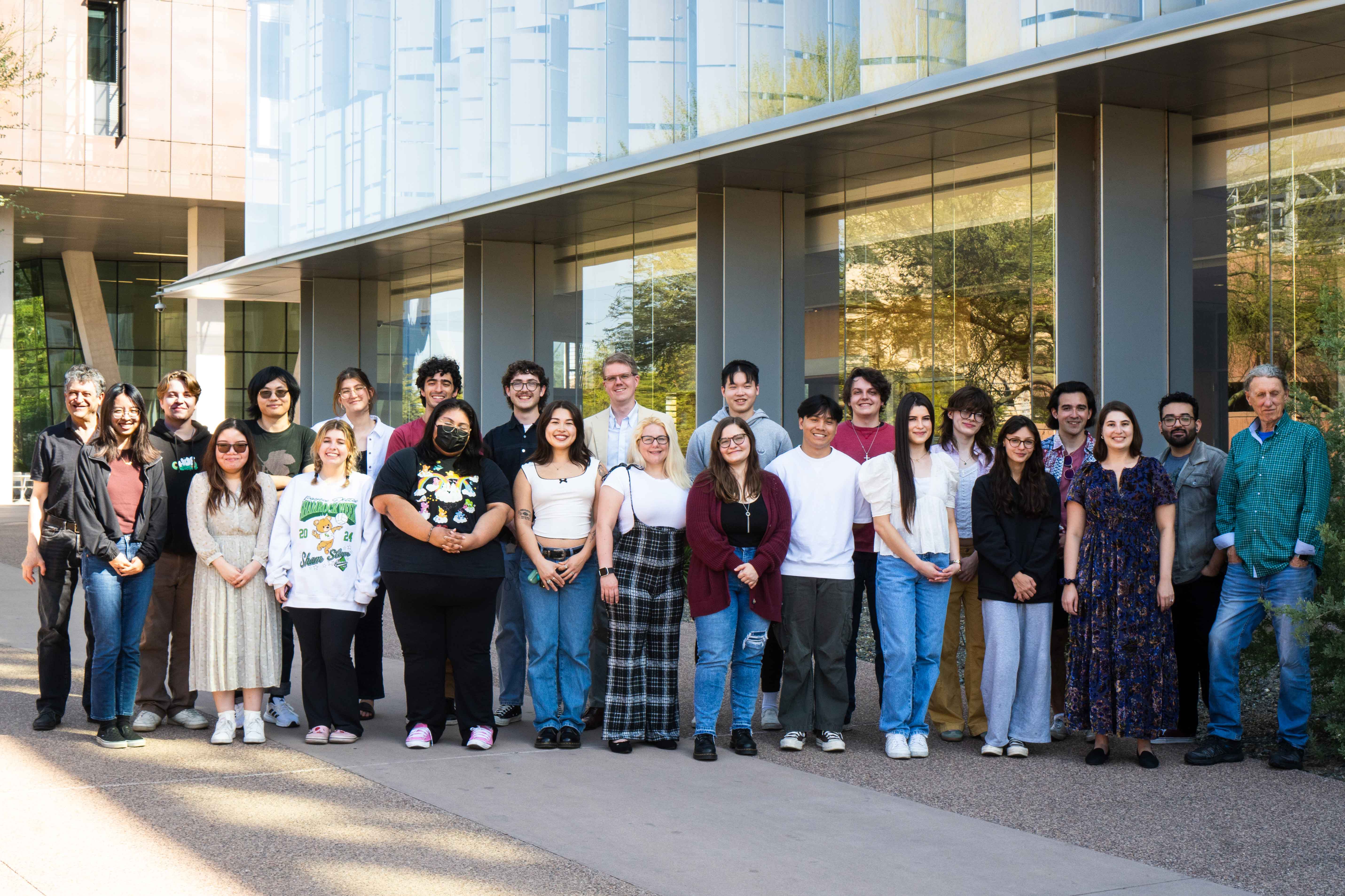 A group photo of the Evolution, Ecology, and Social Behavior Lab